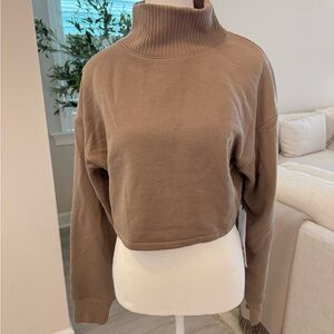 ALO Yoga Cropped Serenity Coverup - Light Cocoa